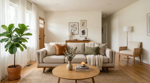 Un salón transformado por el Home Staging estratégico.